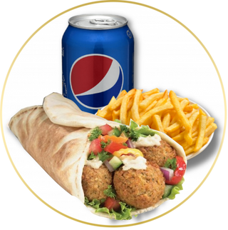 Menu rollo de falafel 