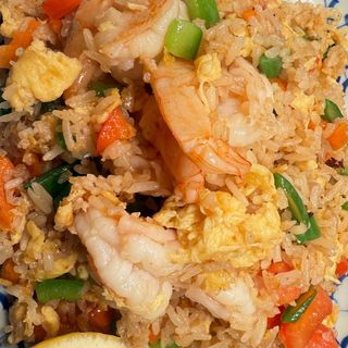 arroz frito con gambas