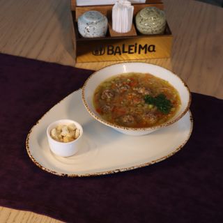 Суп с фрикадельками и фунчозой