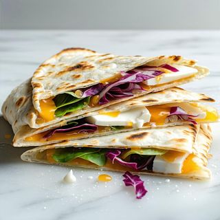 Piadina con golfetta, mozzarella di bufala e radicchio