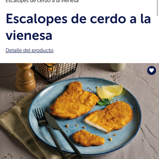 Plato Especial De Escalope De Cerdo