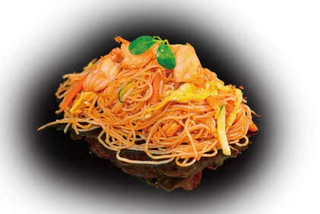 174 Spaghetti di riso con gamberi