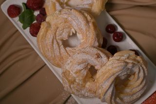 Кольца заварные творожные