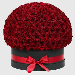 Квіти в чорній коробці"151 червона троянда"