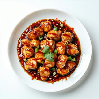 60B. Pollo piccante laoganma