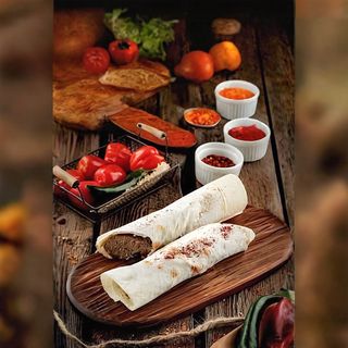 ქათმის ქაბაბი გარნირით