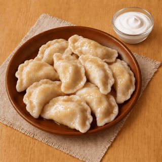 Вареники з капустою та сметаною (200/30г)