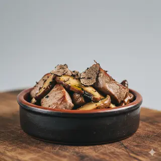 Tapa De Solomillo Con Boletus Y salsa de trufa