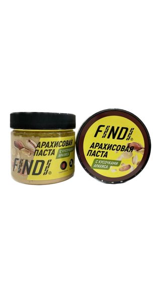 Findi арахисовая паста с кусочками арахиса (350 гр.)
