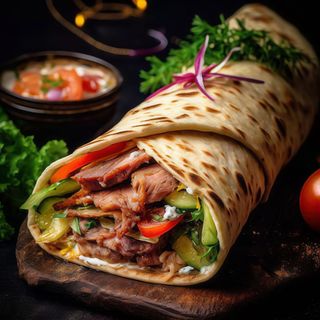 Durum con tiras de pollo