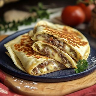 Crêpe Viande Hachée Et Fromage