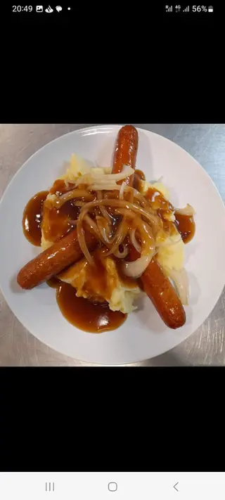 Salchicha / Sausage mash and gravy