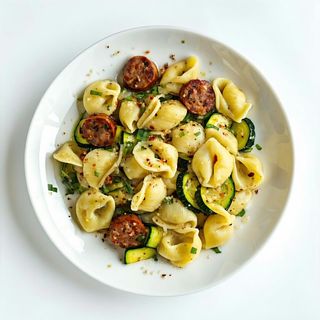 Orecchiette con zucchine e salsiccia