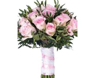 Bukiet Mediolan mały - 8 kwiatów z przybraniem