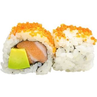 214. Uramaki Salmón Tobiko