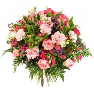 45 różowych kwiatów