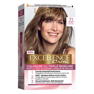 Loreal Excellence 7.1 Blond Cendre (23876)