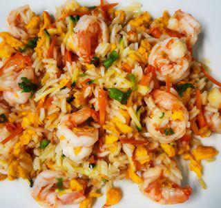 Riso con gamberi piccanti