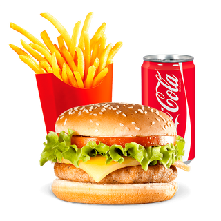 Menú 9: 2 hamburguesa + patatas+ bebida 2L 