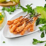 Креветки на шампуре жареные