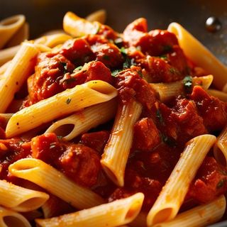 Pasta de pennette all arrabbiata 