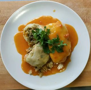 Gołąbki z ryżem i pieczarkami 500 gr.