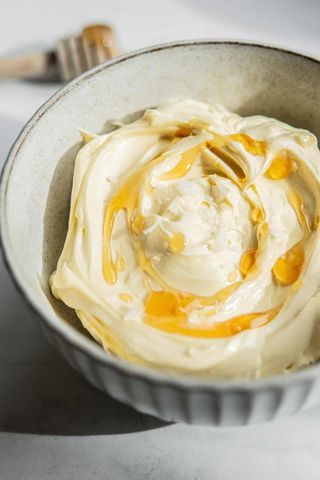 Cheese, honey and cream