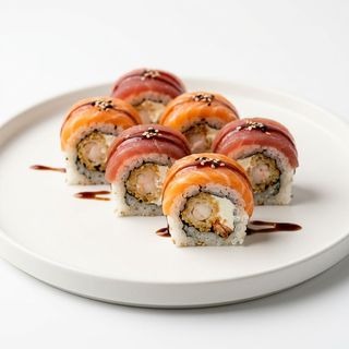 Uramaki tempura fiore roll