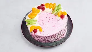 Tort bezowy - malinowy z czekoladą 1.4 kg