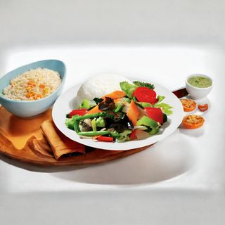 Amestec de legume cu orez