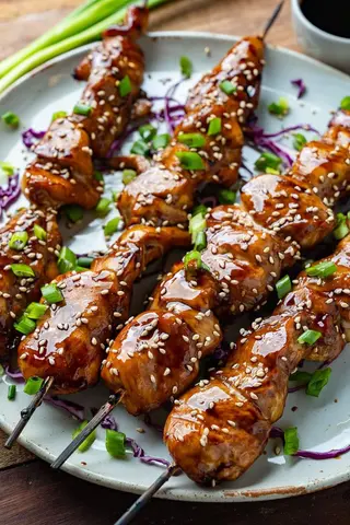 3.PINCHOS DE POLLO JAPONES 2 PIEZAS
