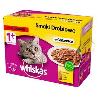 Karma drobiowa w galaretce dla kota mix Whiskas - 1 sztuka. 0.1кг