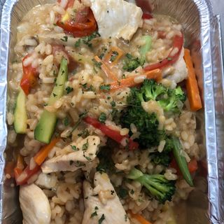 Risotto Verdura Y Pollo