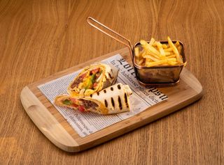 Тортиля с дърпано телешко месо