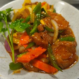 Carne Vegetal Con Salsa Picante