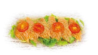 60. Carpaccio di salmone 10pz