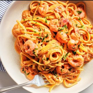 Pâtes aux crevettes