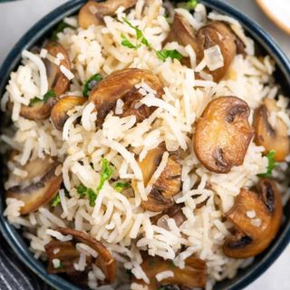 Arroz basmati champiñon y cebolla 