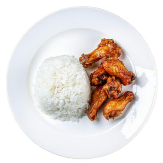 Малко крило (200г) + Ориз (100г)