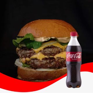 ორმაგი ჰალაპენიო ბურგერი +1X კოკა-კოლა კლასიკი - 0,5ლ