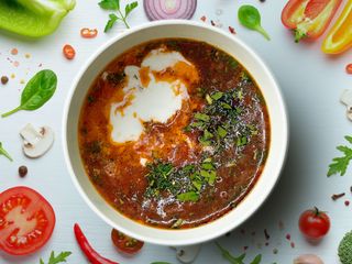 Борщ домашний с говядиной