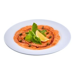 Carpaccio de salmó marinat