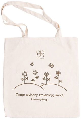 Torba #zmieniajzbiogo bawełniana v.2