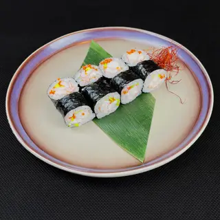 Hosomaki gotowana krewetka z porem i tobiko