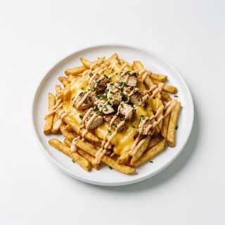 Patatine cariche con pollo