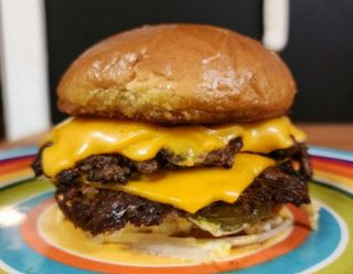 Double queso burger