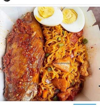 Delicious sausage macaroni with protein