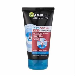Gel Pure Active 3X1 Carbón Anti-Puntos Negros Garnier 50 Ml