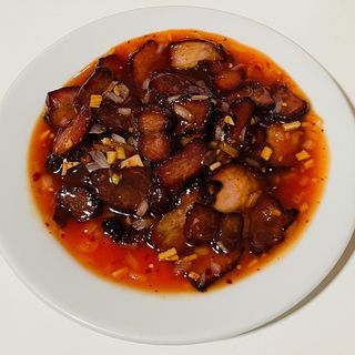 Cerdo Asado Con Salsa Jengibre