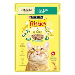 Purina Friskies - вологий корм для котів, качка у підливці, 85 г